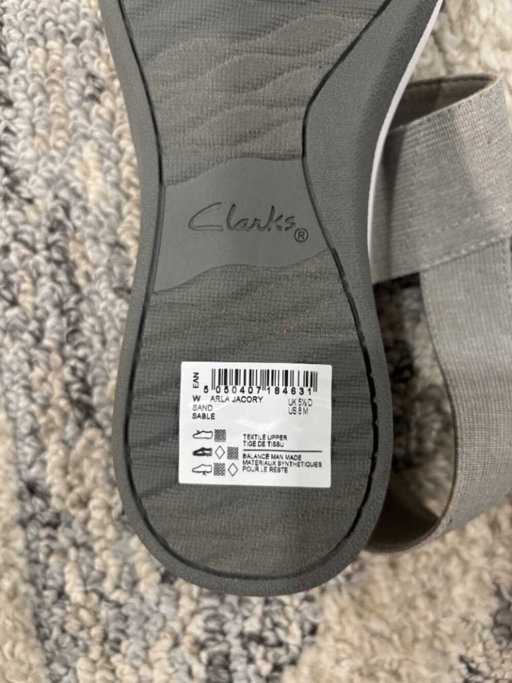 Clarks Cloudsteppers Arla Jacory Sandals Sand Size 8 M - Picture 4 of 4